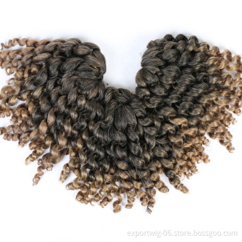 8inch Solid Colors Wand Curl Crochet Braids 20 Roots Curl Synthetic Crochet Braids Hair Extension for Black Women